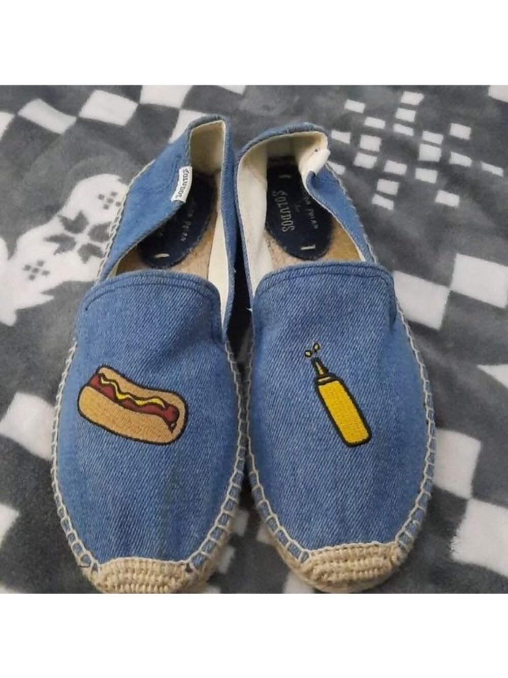 Soludos by Jason Polan Hot Dog Mustard Canvas Espadrille Loafer Size 9